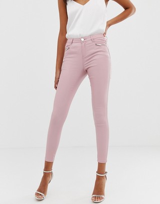 lipsy super stretch zip skinny jeans