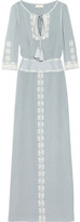 Thumbnail for your product : Tory Burch Charlize embroidered silk-georgette gown