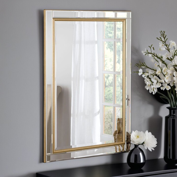 Dunelm Yearn Classic Rectangle Wall Mirror Gold ShopStyle