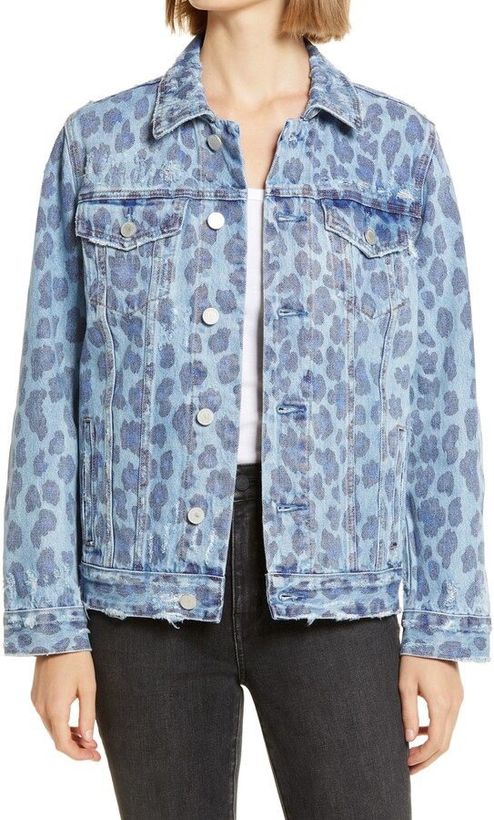 blanknyc leopard denim jacket