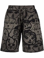 Thumbnail for your product : Givenchy Graphic-Print Cotton Track Shorts
