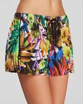 Thumbnail for your product : Milly Tropical Print Gathered Swim Cover Up Short