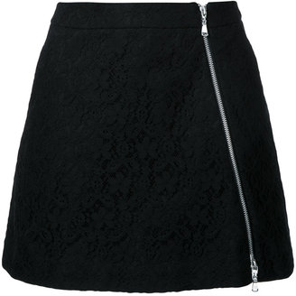 GUILD PRIME zip up lace skirt