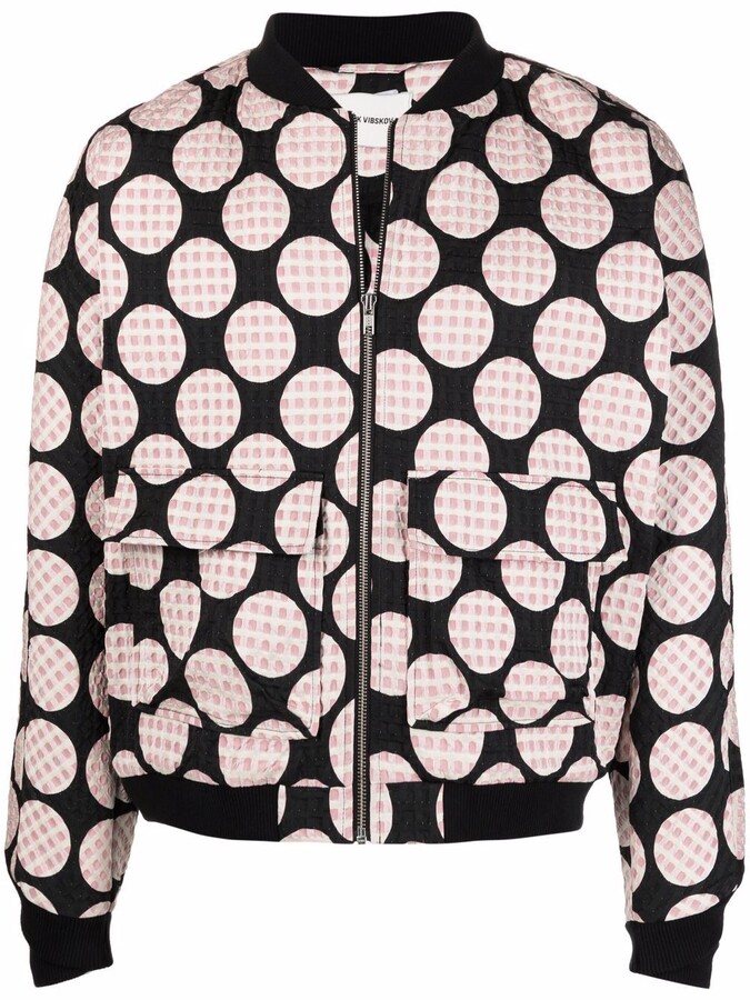 mens patterned bomber jacket