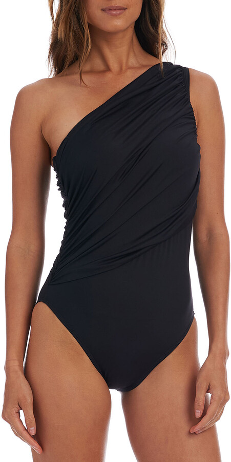 La Blanca Shirred One-Shoulder One-Piece Swimsuit - ShopStyle