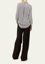 Thumbnail for your product : Equipment Essential Button-Front Striped Silk Shirt
