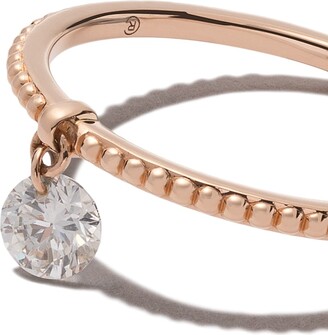 Raphaele Canot 18kt rose gold Set Free Diamond beaded ring