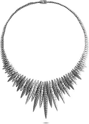 John Hardy Classic Chain Hammered Spear Bib Necklace
