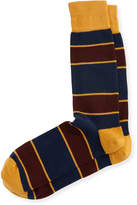Thumbnail for your product : Neiman Marcus Collegiate-Stripe Socks