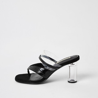 black perspex sandals