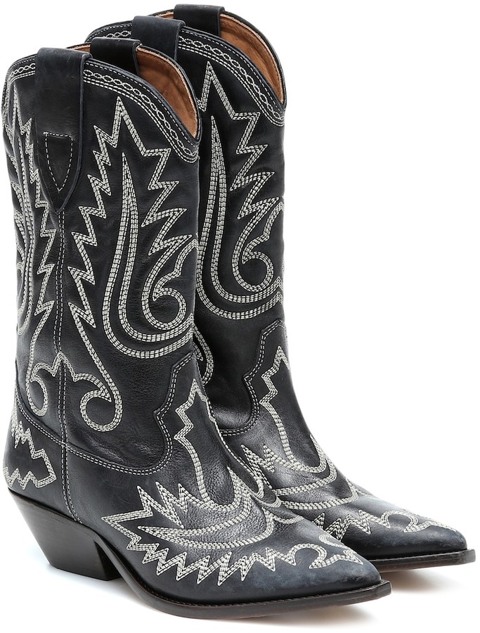 isabel marant denzy suede cowboy boots