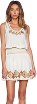 Thumbnail for your product : Shoshanna Ethnic Embroidery Smocked Waist Tank Dress