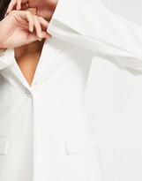 Thumbnail for your product : ASOS Tall ASOS DESIGN Tall tux suit blazer in ivory