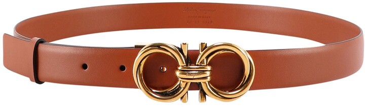 cognac ferragamo belt
