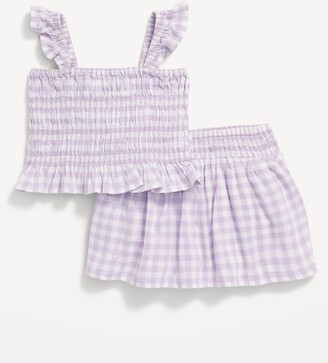 Old Navy Printed Sleeveless Smocked Top & Skirt Set for Baby