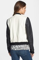 Thumbnail for your product : Lucky Brand 'Mercer' Jacquard & Leather Bomber Jacket