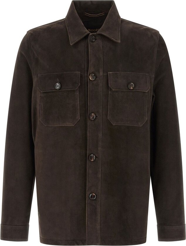 Moorer Klaus Leather Overshirt