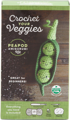 Crochet Your Veggies Peapod Amigurumi Kit