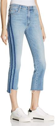 Mother Insider Crop Step Fray Jeans in Light Kitty - 100% Exclusive