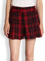 Thumbnail for your product : Alice + Olivia SNL High-Waist Plaid Shorts