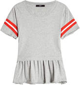 Thumbnail for your product : Steffen Schraut Cotton Top with Striped Sleeves