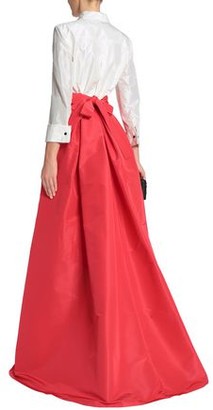 Carolina Herrera Two-tone Taffeta-paneled Silk-faille Gown