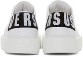 Thumbnail for your product : Versus White Elastic Logo Sneakers