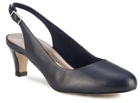 ladies navy slingback shoes