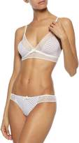 Thumbnail for your product : Eberjey Flora Bitsy Sleepy Point D'esprit And Floral-print Stretch-modal Thong