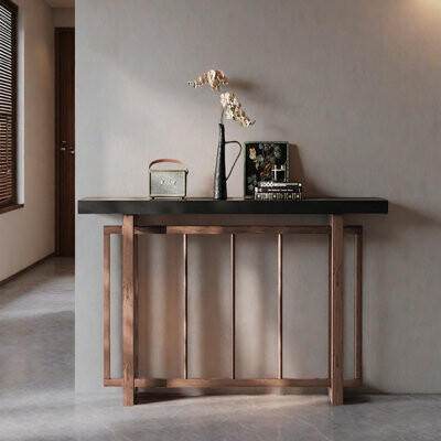 Hokku Designs Mid-Century Modern Ash Wood Solid Wood Entry Table