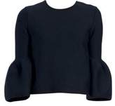 Thumbnail for your product : Carolina Herrera Knit Bell-Sleeve Wool Top