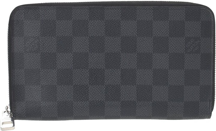Authentic Louis Vuitton Damier Graphite Canvas Zippy Organizer Wallet