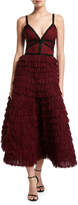 Thumbnail for your product : J. Mendel V-Neck Tiered Ruffle Gown