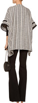 Thumbnail for your product : Derek Lam 10 Crosby Embellished Striped Cotton-Blend Cape