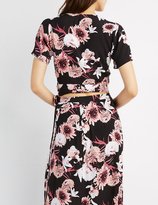 Thumbnail for your product : Charlotte Russe Floral Wrap Crop Top