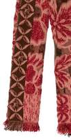 Thumbnail for your product : Loewe Floral-Embroidered Fringe-Trimmed Scarf