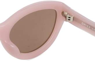 Linda Farrow pink Dries Van Noten Pink Sunglasses