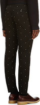 Thumbnail for your product : Band Of Outsiders Black Cotton Embroidered Polkadot Trousers