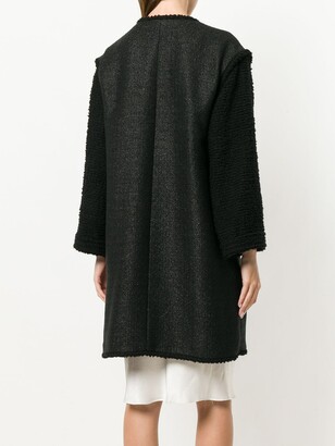 Chanel Pre Owned Tweed Open Coat