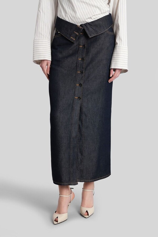 IRO Rosiane Buttoned Midi Skirt