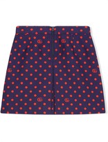 Thumbnail for your product : Gucci Children Polka-Dot Printed Skirt