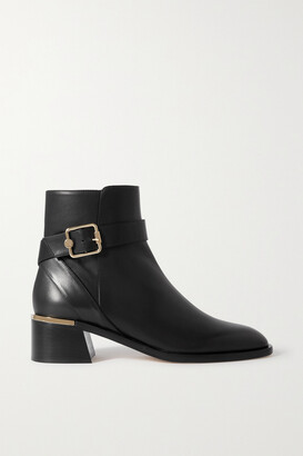 Jimmy Choo Clarice Leather Ankle Boots - Black