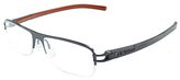 Thumbnail for your product : Tag Heuer TAG 7624 006 Black Red Metal Semi Rimless Eyeglasses