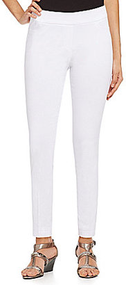 Multiples Petites Wide-Band Pull-On Ankle Pants
