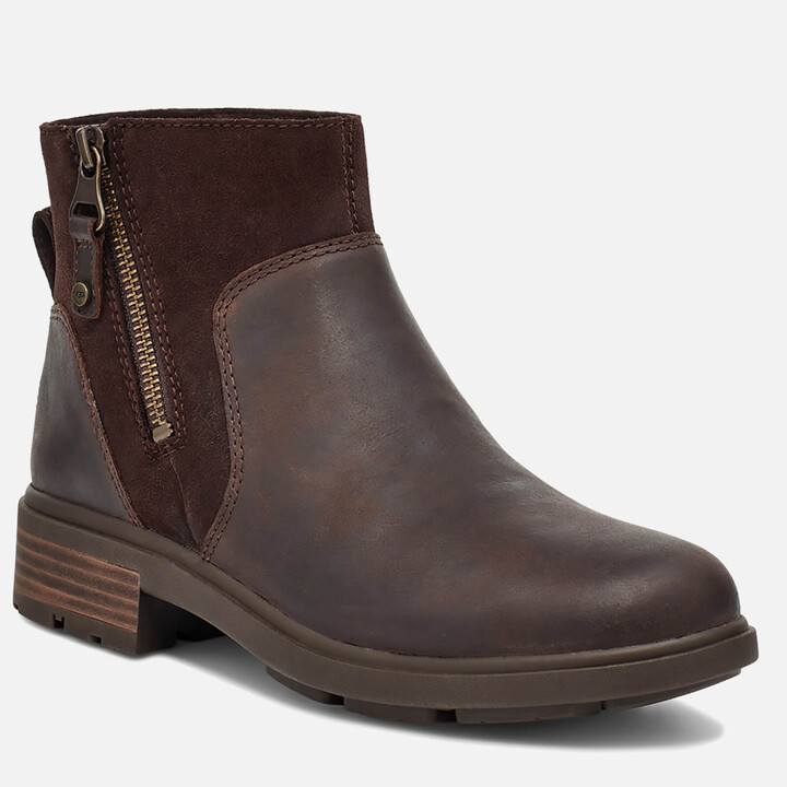 black waterproof ankle boots womens