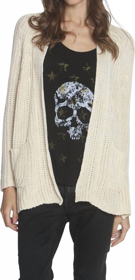 LABEL+thread Women's Dillon Cable Cardigan In Oatmeal