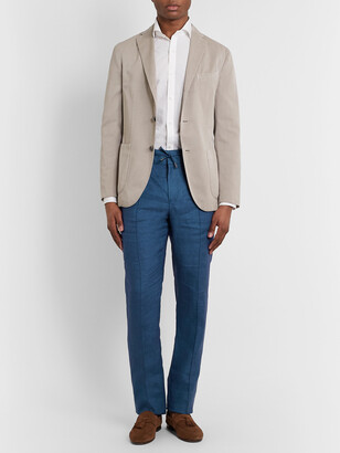 Isaia Linen Drawstring Trousers
