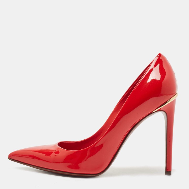 Louis Vuitton Red Patent Leather Eyeline Pointed Toe Pumps Size 37 -  ShopStyle
