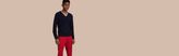 Thumbnail for your product : Burberry Contrast Trim Wool V-neck Sweater