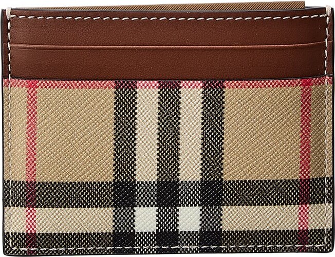 Burberry Check and Leather Card Case - ShopStyle Accessories